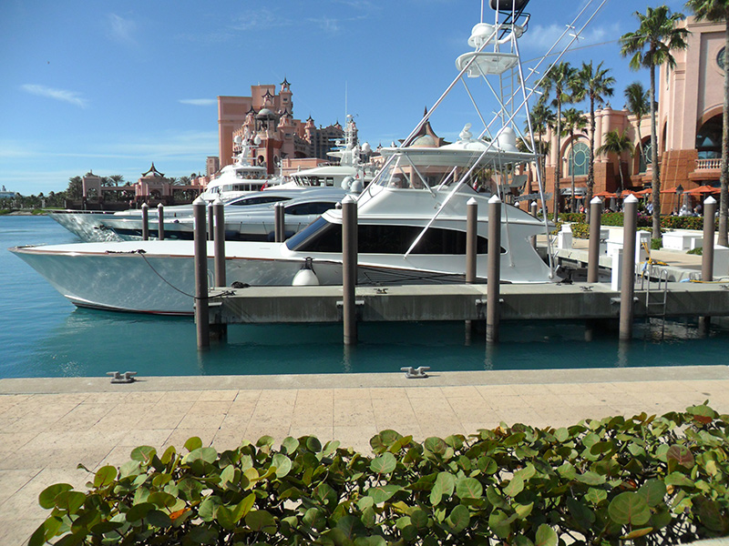 Boat docked at Atlantis Marina