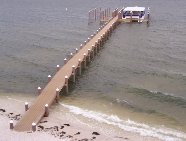 Pensacola, Florida pier pilings