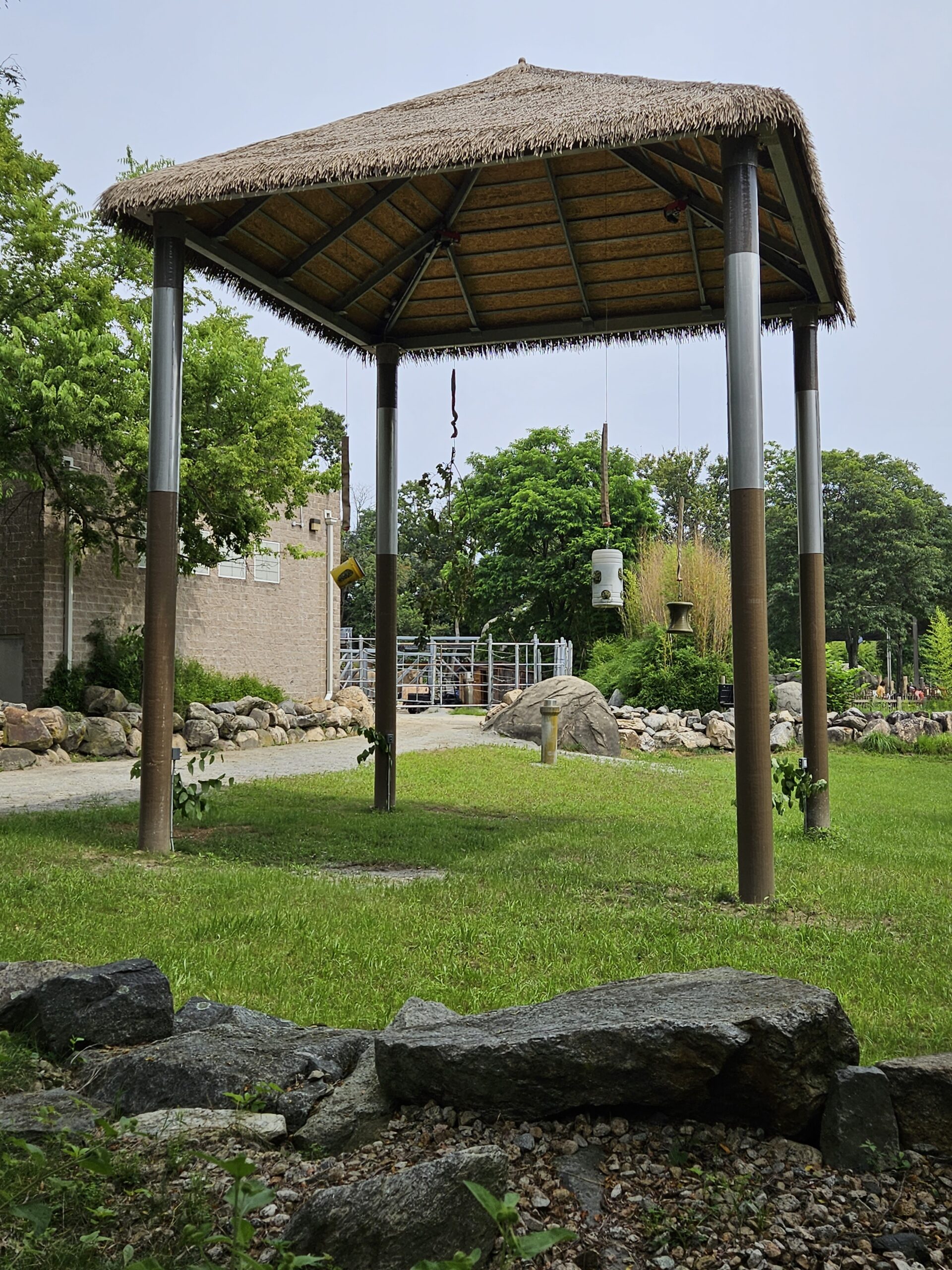Giraffe Shade Structure at Roger Williams Park Zoo in Rhode Island